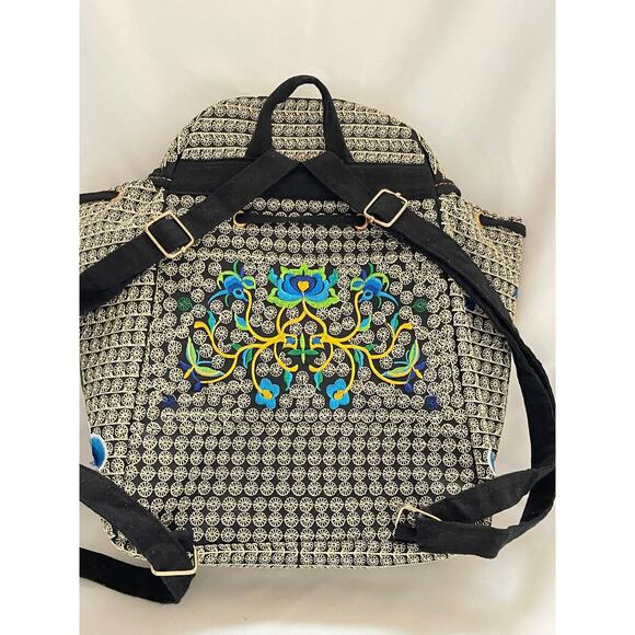 Mexican Floral Backpack Vintage - Picture 3 of 9